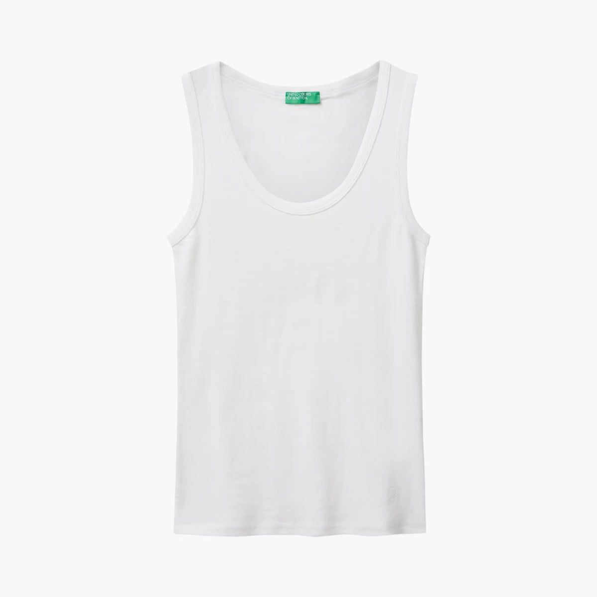 United Colors Of Benetton Woman White Tank Top In Pure Cotton | LEVISONS