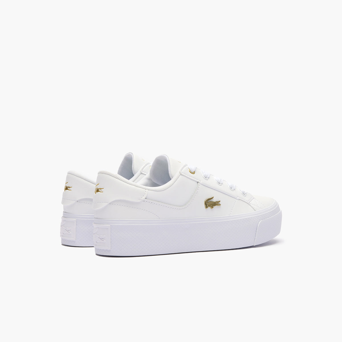 Lacoste Ziane Platform Logo Leather Trainers | LEVISONS