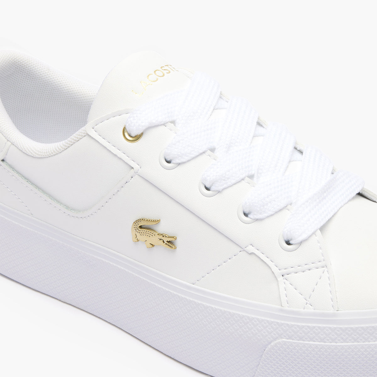 Lacoste Ziane Platform Logo Leather Trainers | LEVISONS