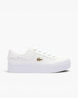 Lacoste Ziane Platform Logo Leather Trainers | LEVISONS
