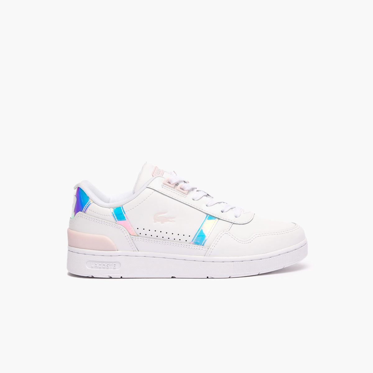 Lacoste T-Clip 124 White Light Pink Leather Sneakers | LEVISONS