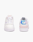 Lacoste T-Clip 124 White Light Pink Leather Sneakers | LEVISONS