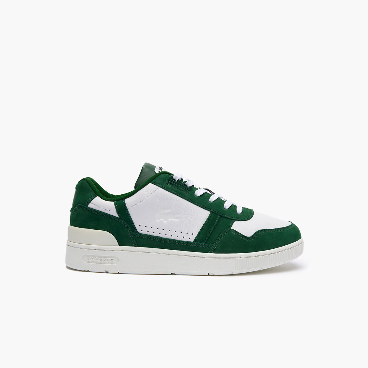 Lacoste T-Clip Contrasted Leather Trainers | LEVISONS