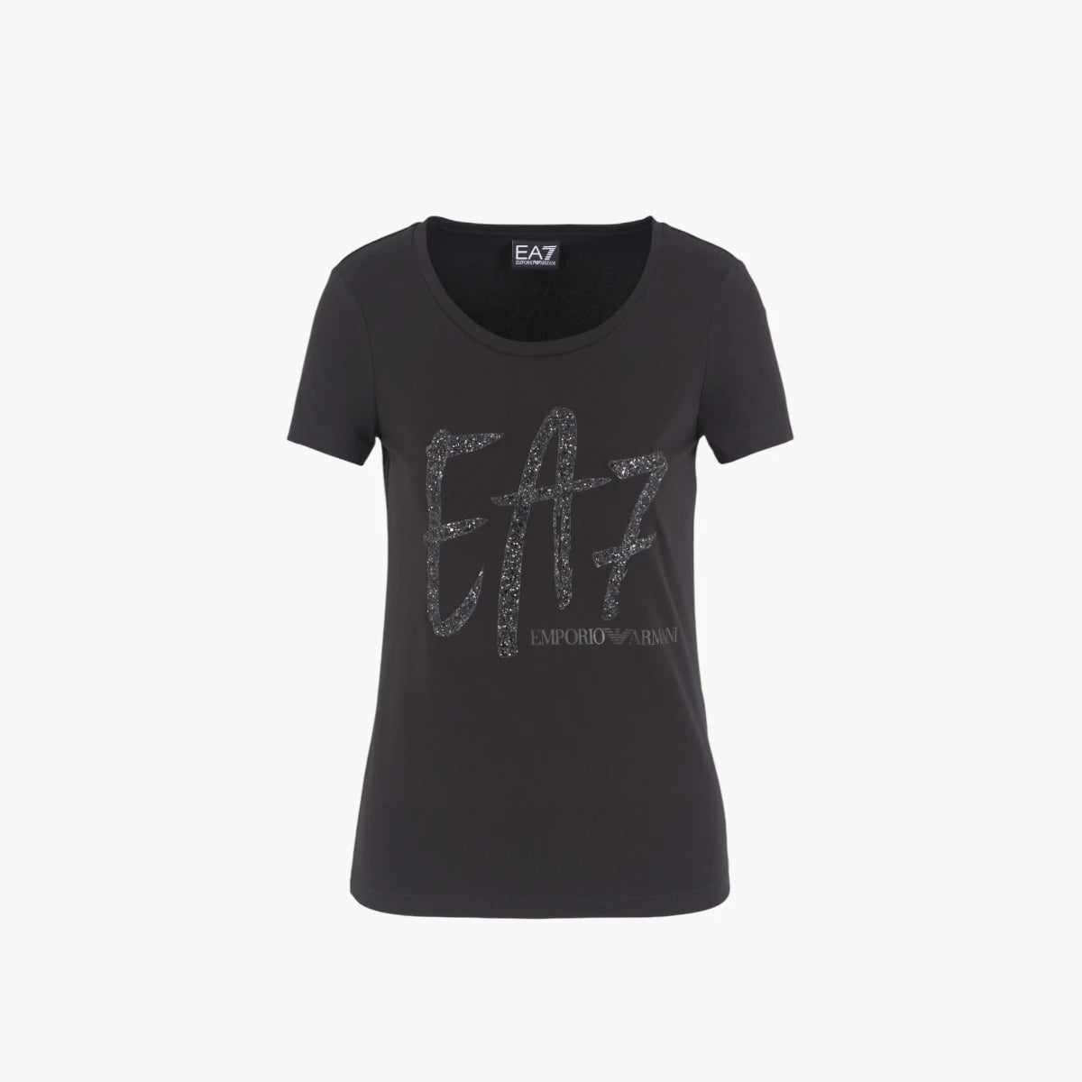 EA7 Logo Series Regular Fit Crewneck T-Shirt With Bold Branding | LEVISONS