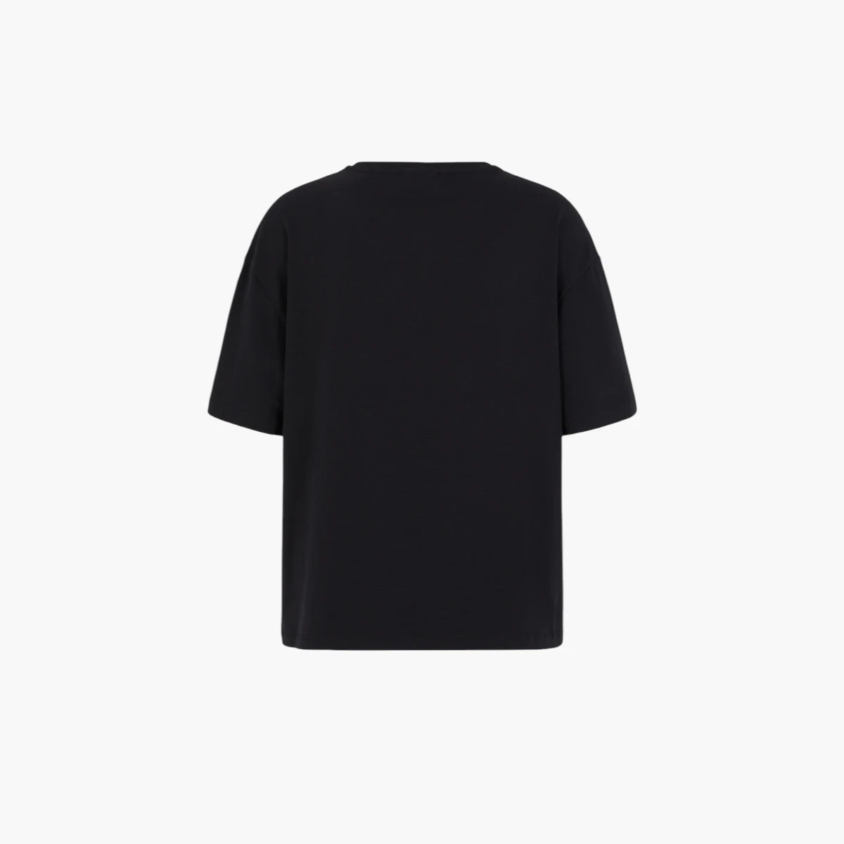 EA7 Regular Fit Crewneck T-Shirt With Sequence Stripes And Gold Logo Plaque | LEVISONS