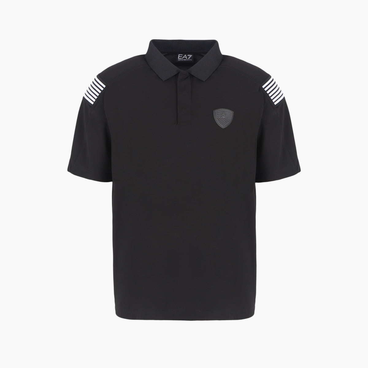 Ea7 Regular Fit Premium Shield Polo Shirts With Shoulder Detailing | LEVISONS