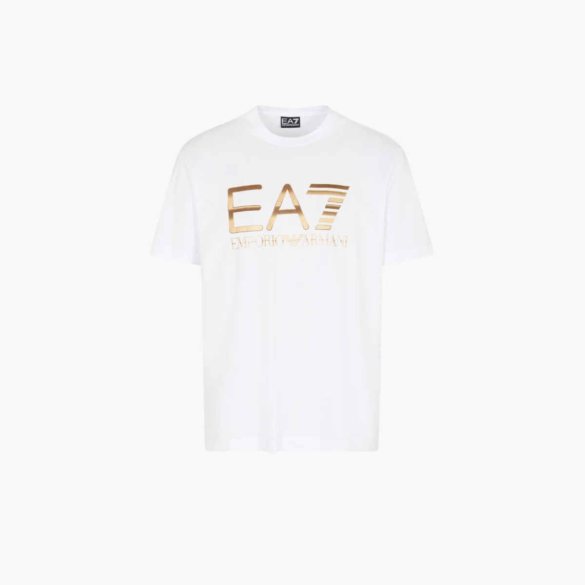 EA7 Regular Fit Logo Series Cotton T-Shirt With Oversized Logo | LEVISONS