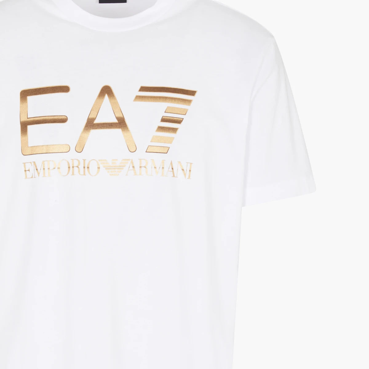 EA7 Regular Fit Logo Series Cotton T-Shirt With Oversized Logo | LEVISONS