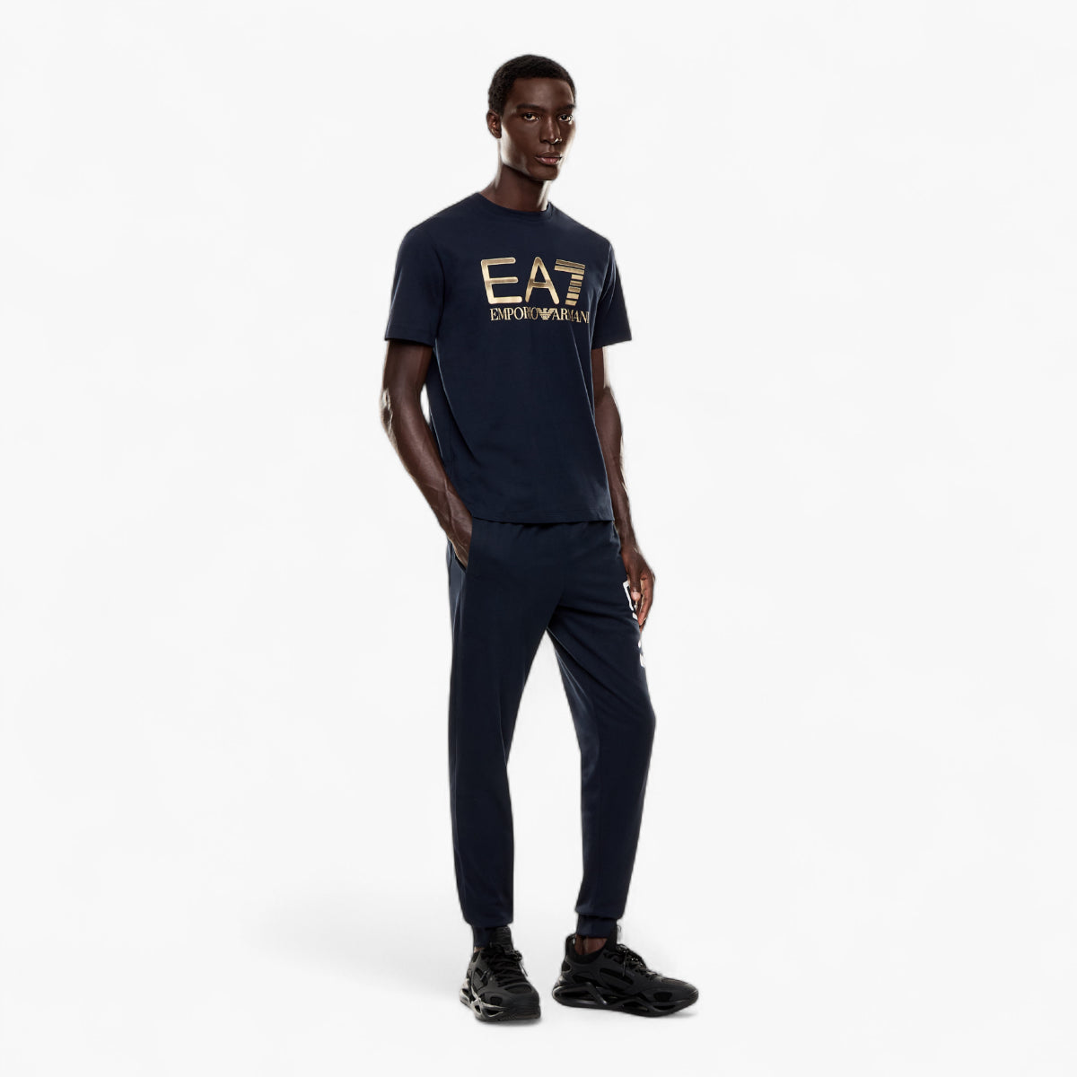 EA7 Regular Fit Logo Series Cotton T-Shirt | LEVISONS