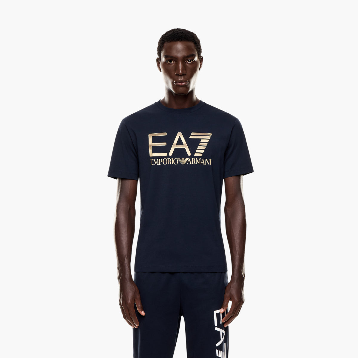 EA7 Regular Fit Logo Series Cotton T-Shirt | LEVISONS