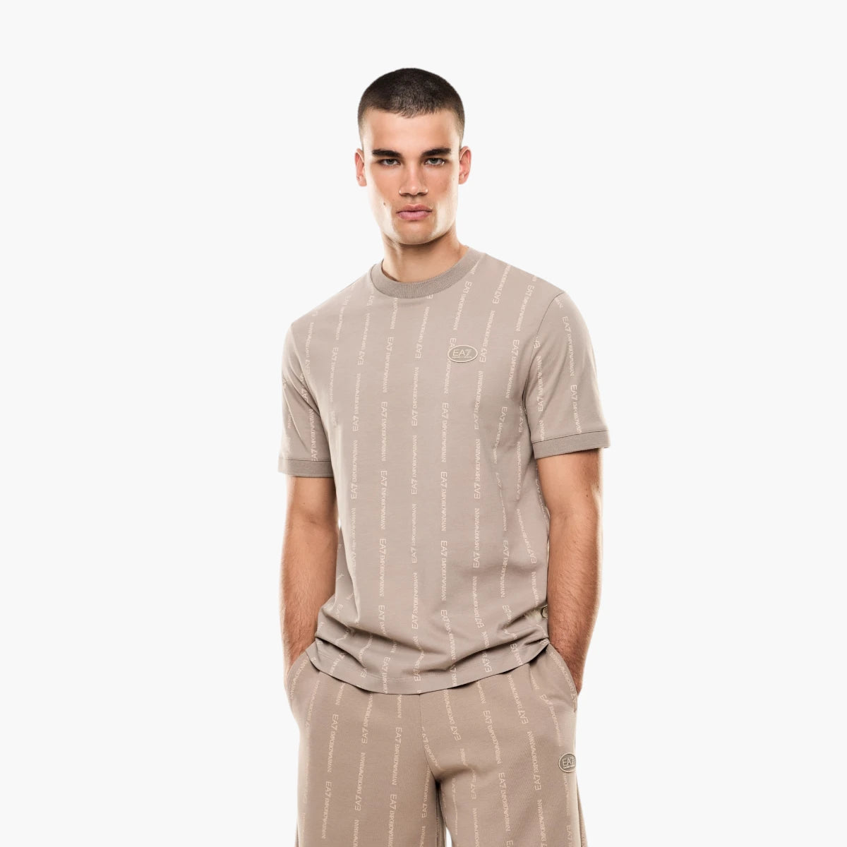 EA7 Graphic Series Cotton Crewneck T-Shirt | LEVISONS