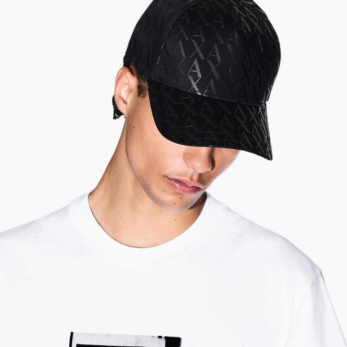Armani Exchange All Over Logo Cap With Adjustable Closure | LEVISONS