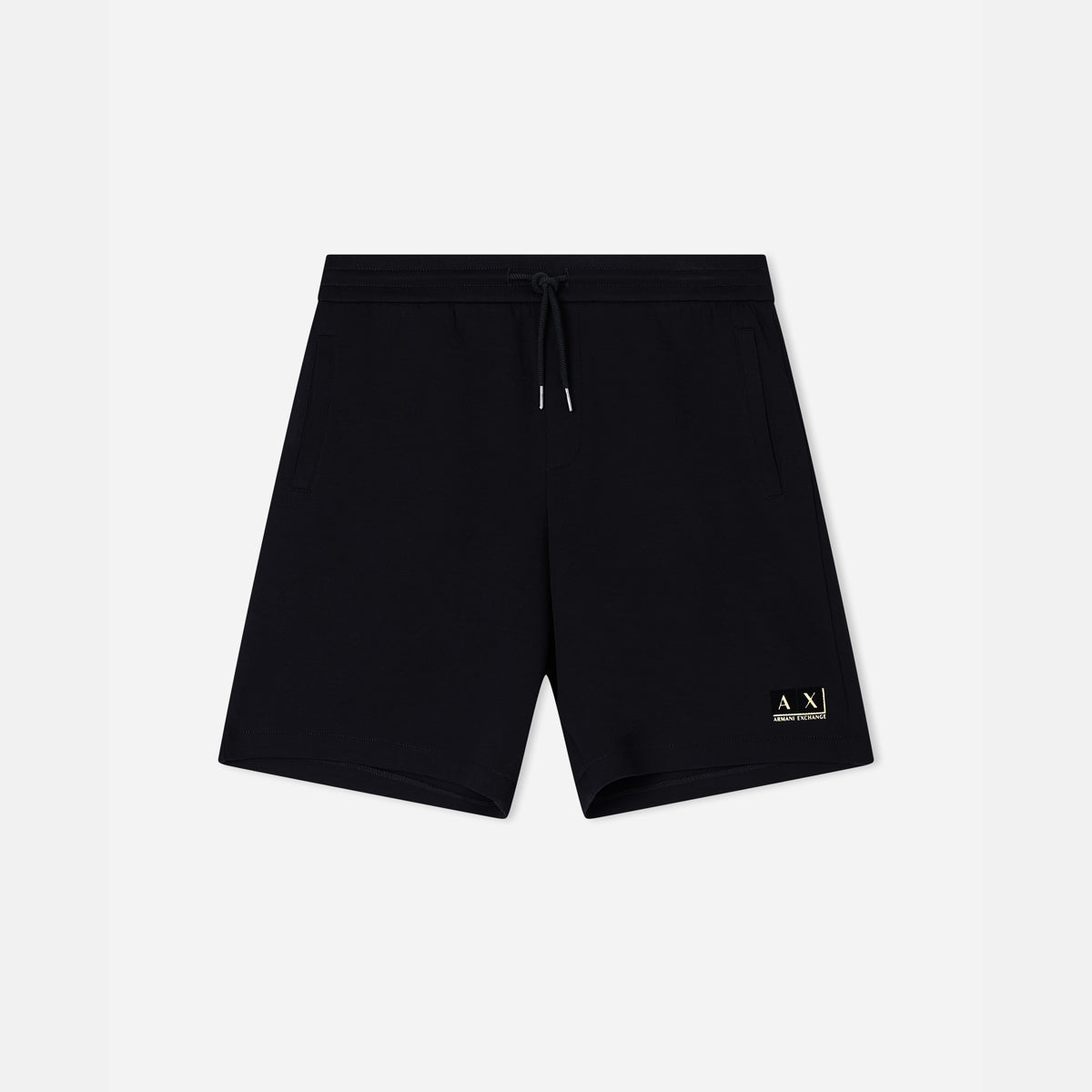 Armani Exchange Comfort Fit Knee Length Shorts With Gold Branding And A Drawstring Waistband | LEVISONS