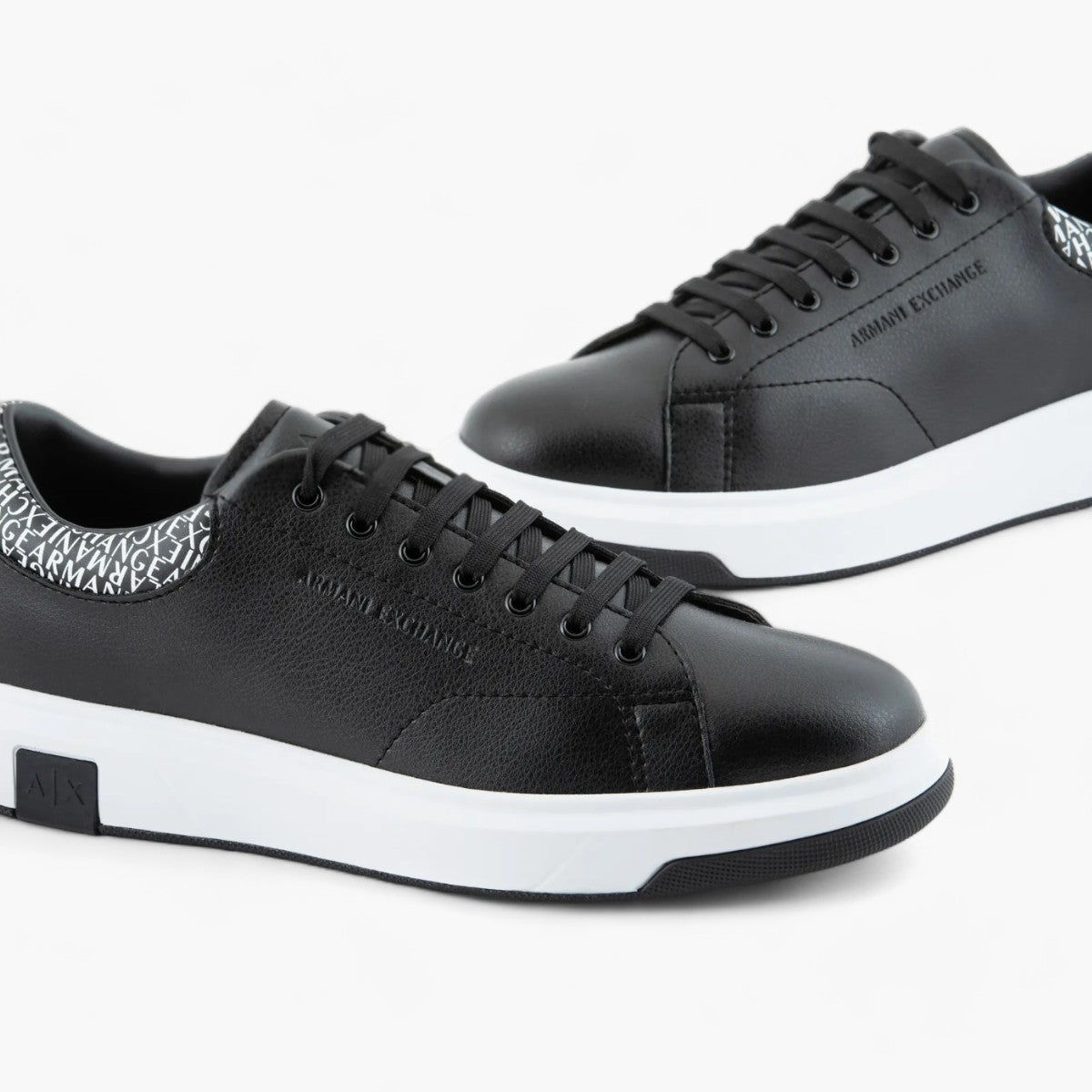 Armani Exchange Coated Sneaker With All Over Logo On The Collar | LEVISONS