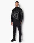 Armani Exchange Faux Leather Zip Up High Neck Jacket | LEVISONS