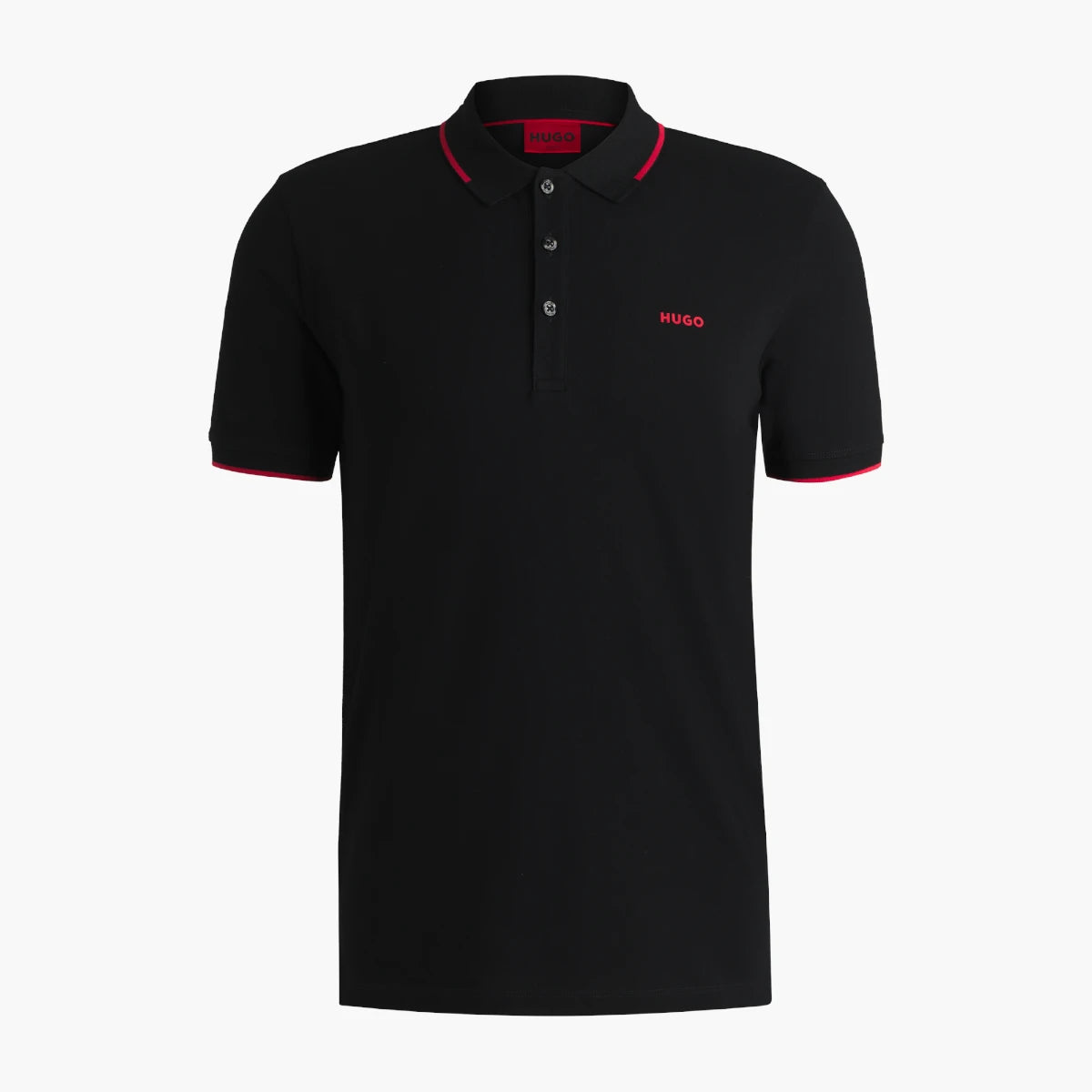 Hugo Red Stretch-Cotton Slim-Fit Polo Shirt With Printed Logo | LEVISONS