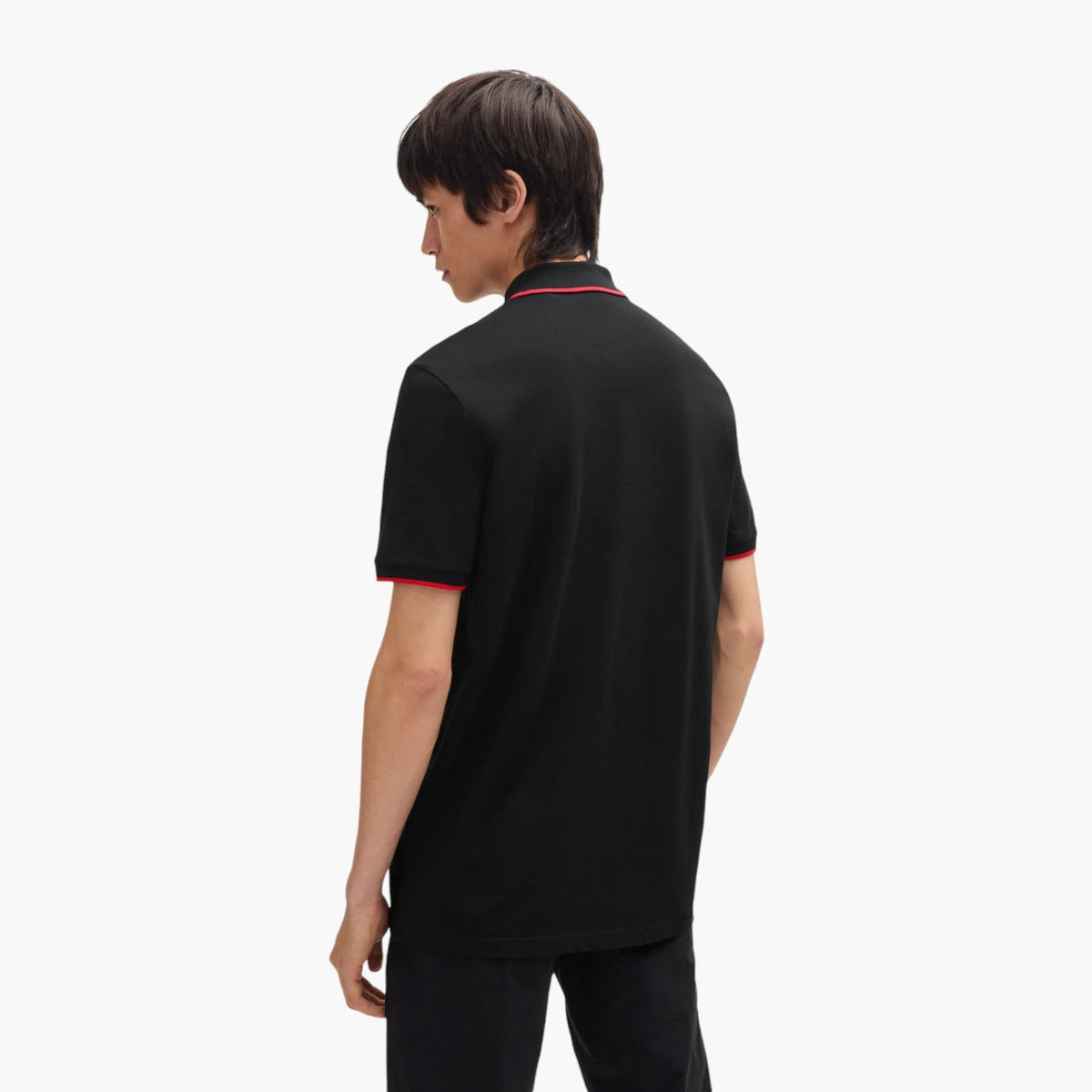 Hugo Red Stretch-Cotton Slim-Fit Polo Shirt With Printed Logo | LEVISONS
