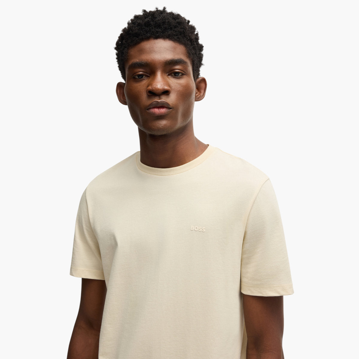 BOSS Black Stretch Cotton Crew Neck Logo Tee | LEVISONS