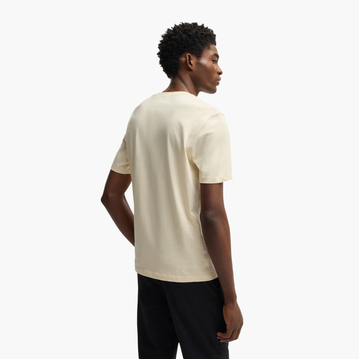 BOSS Black Stretch Cotton Crew Neck Logo Tee | LEVISONS
