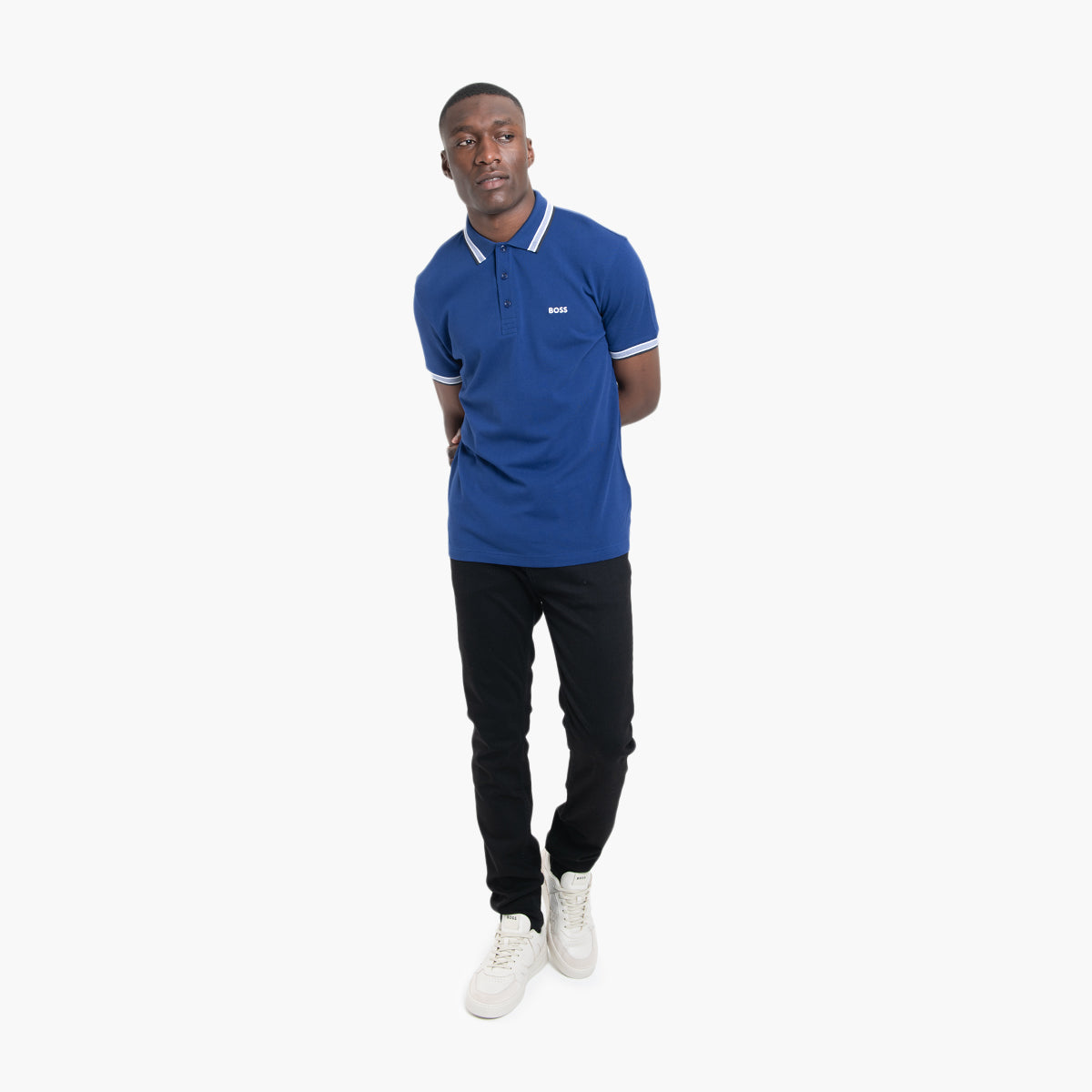 BOSS Green Paddy Polo Shirt In Cotton Pique With Logo Undercollar | LEVISONS