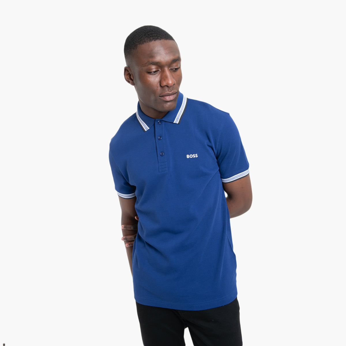 BOSS Green Paddy Polo Shirt In Cotton Pique With Logo Undercollar | LEVISONS