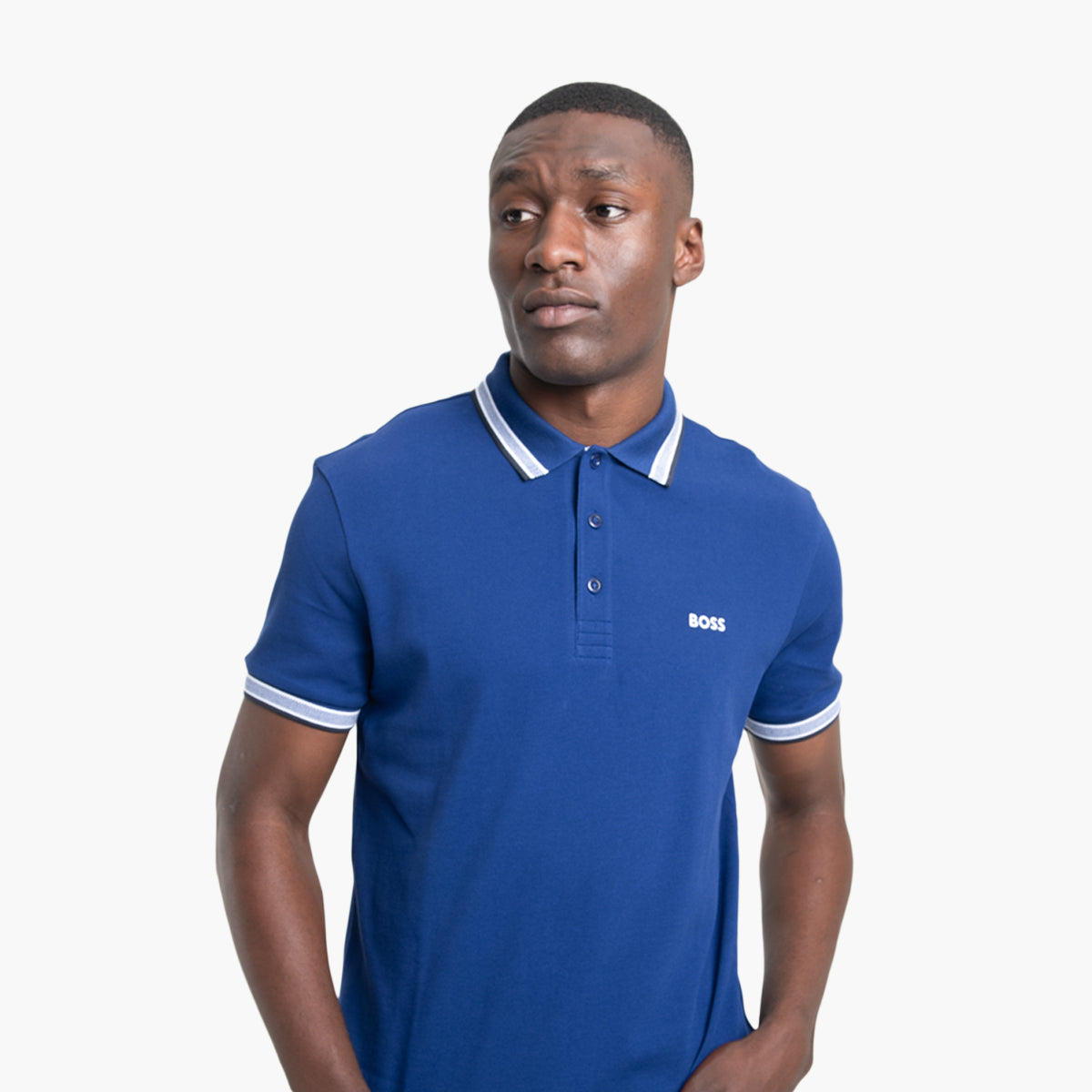 BOSS Green Paddy Polo Shirt In Cotton Pique With Logo Undercollar | LEVISONS