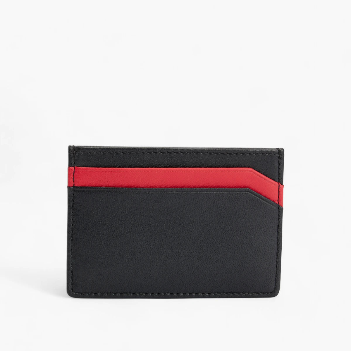 Hugo Red Leather Card Holder With Logo | LEVISONS