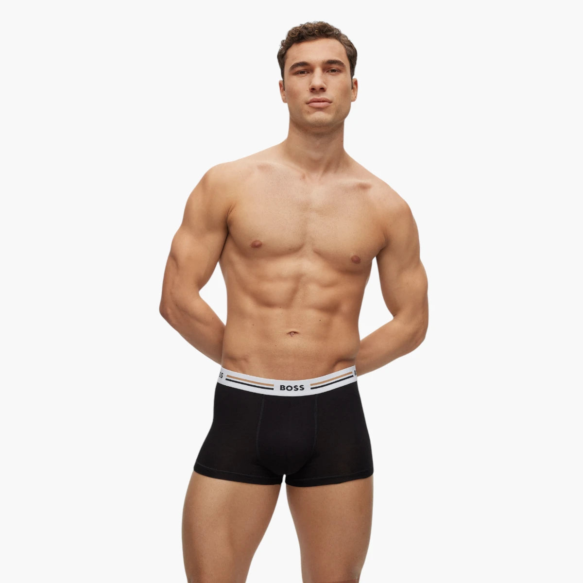 BOSS Black Three-Pack Of Stretch Trunks With Signature-Stripe Waistbands | LEVISONS