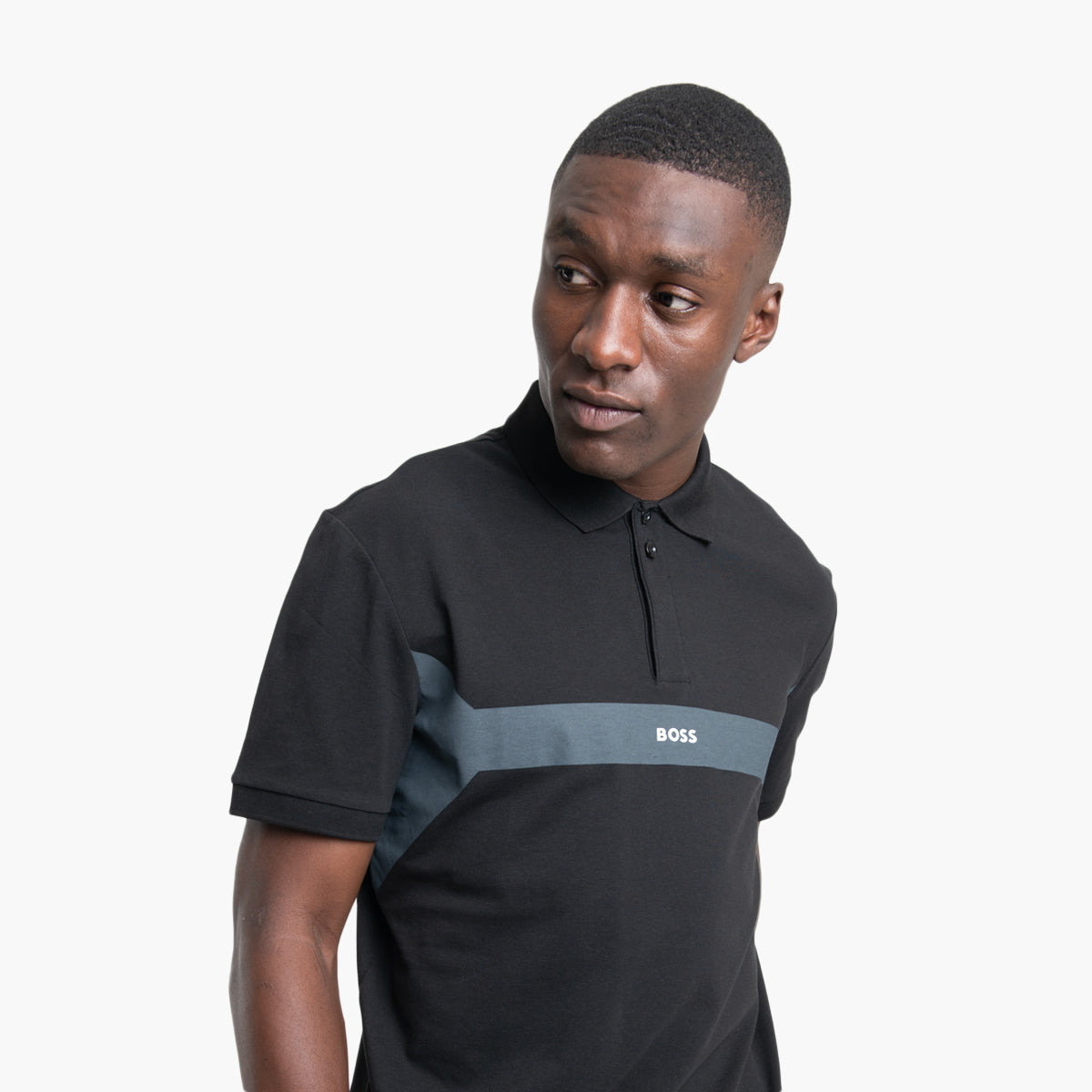 BOSS Green Cotton-Pique Slim-Fit Polo Shirt With Colour-Blocking And Logo | LEVISONS