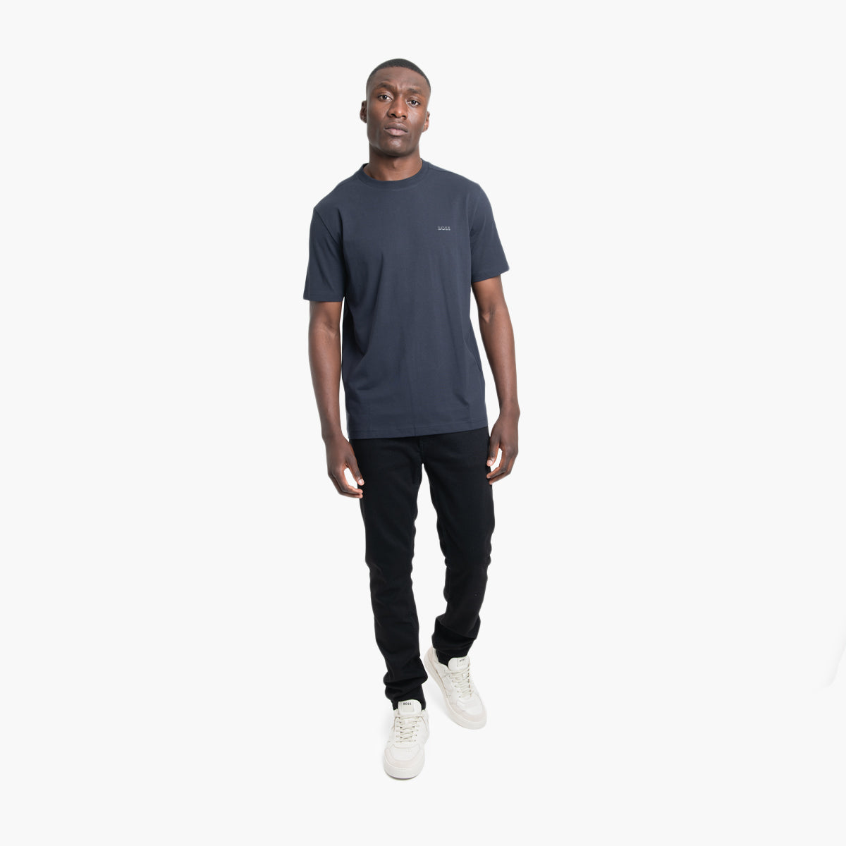 BOSS Green Regular-Fit T-Shirt In Stretch Cotton With Contrast Logo | LEVISONS