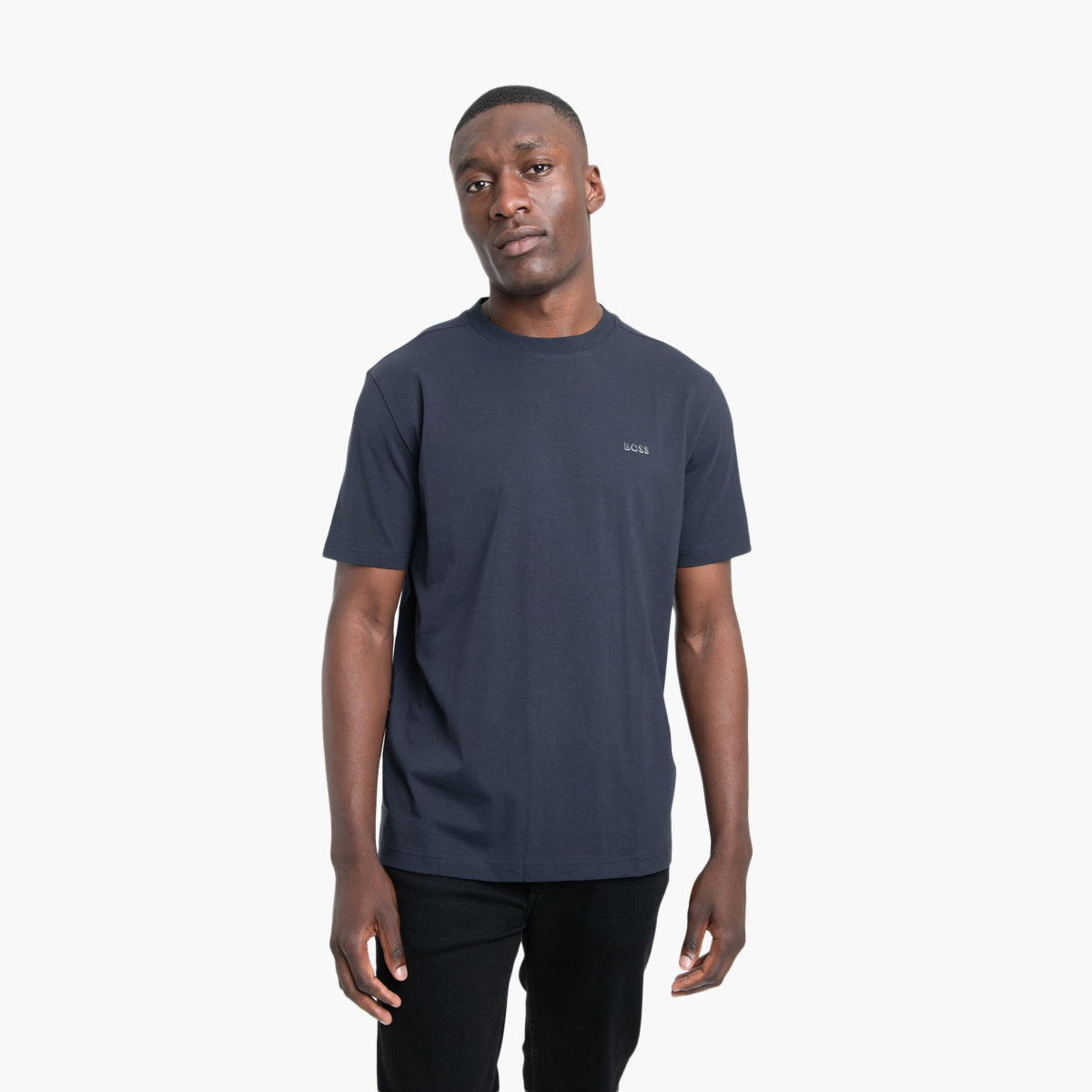 BOSS Green Regular-Fit T-Shirt In Stretch Cotton With Contrast Logo | LEVISONS