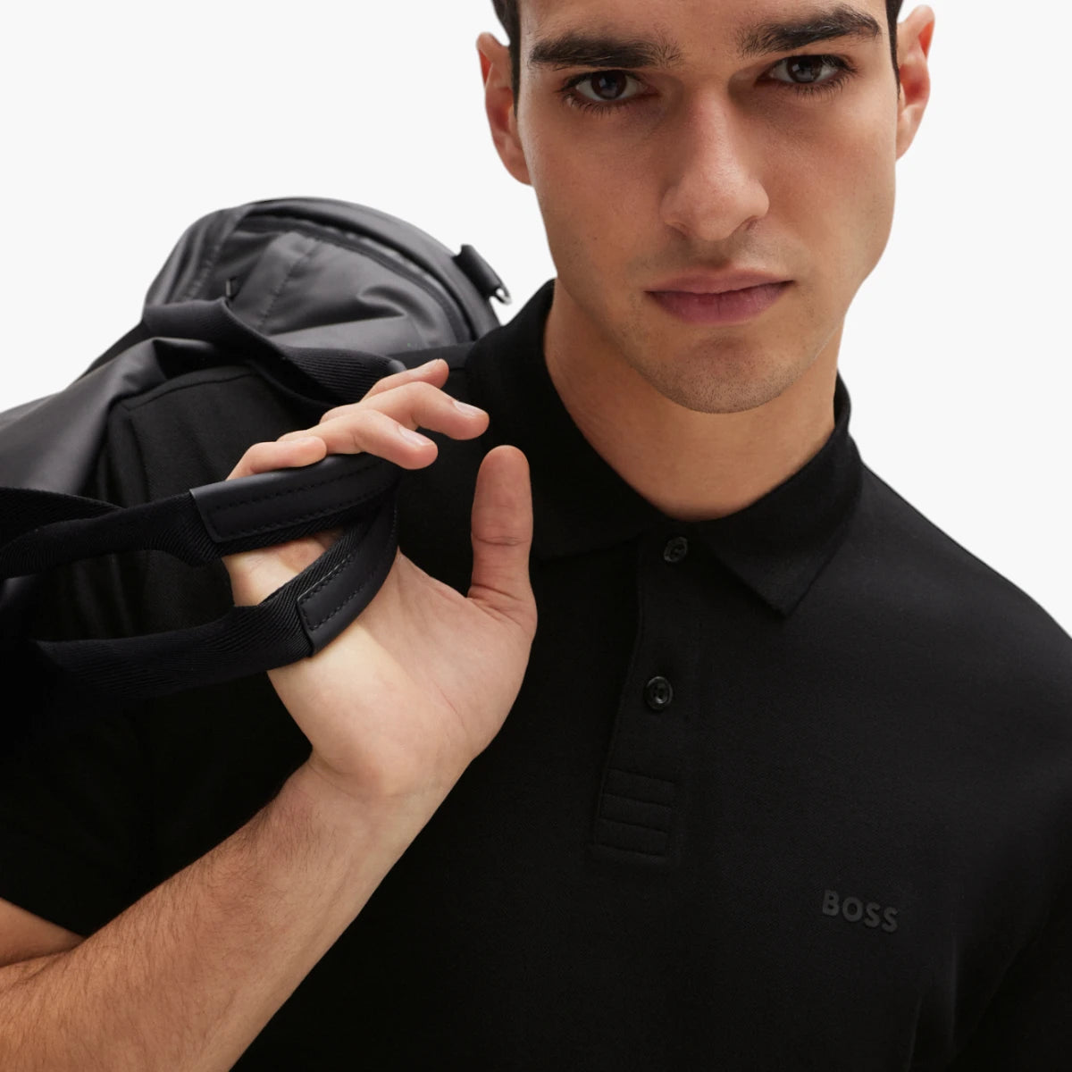 BOSS Green Cotton-Pique Polo Shirt | LEVISONS