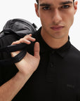 BOSS Green Cotton-Pique Polo Shirt | LEVISONS