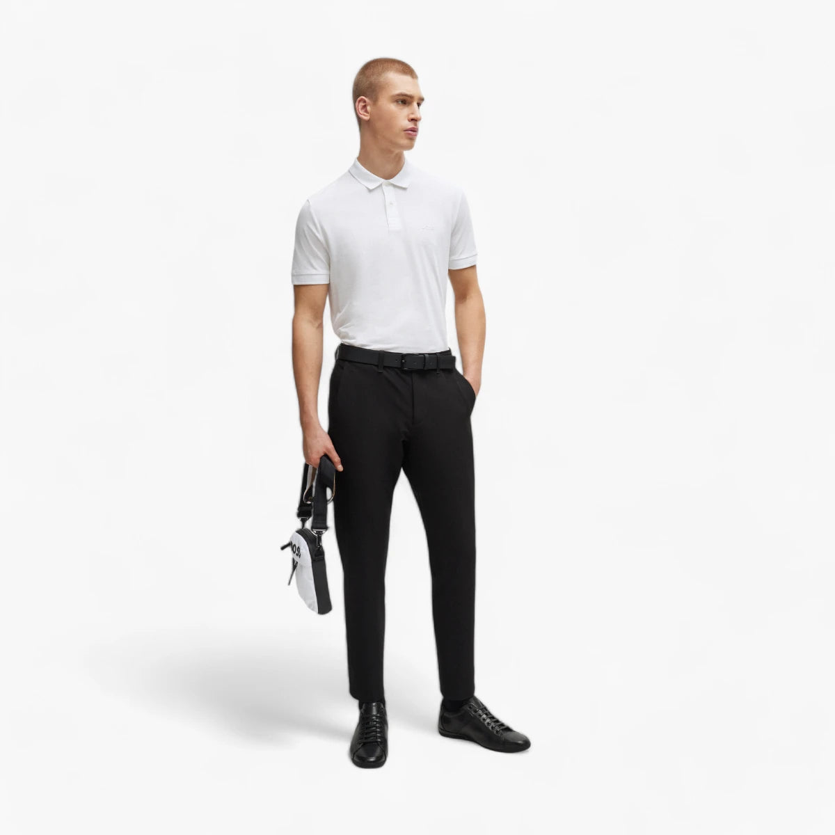 BOSS Green Cotton-Pique Polo Shirt | LEVISONS