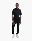 BOSS Black Cotton Polo Shirt With Logo-Print | LEVISONS