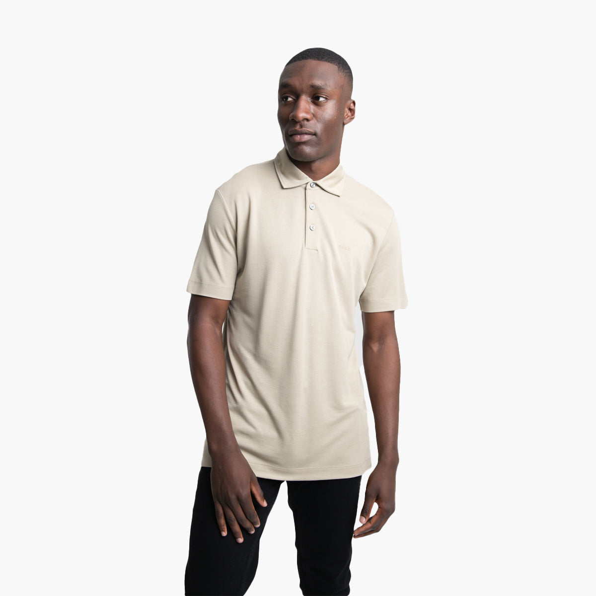 BOSS Black Cotton Polo Shirt With Logo-Print | LEVISONS