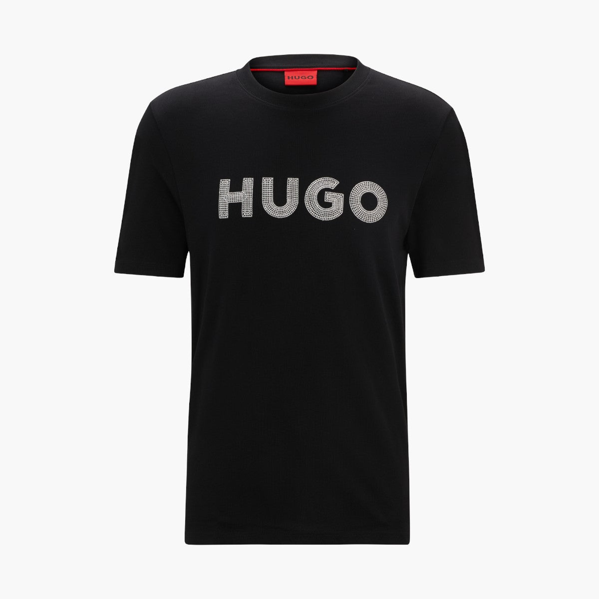 Hugo Red Cotton-Jersey Regular-Fit T-Shirt With Crochet Logo | LEVISONS