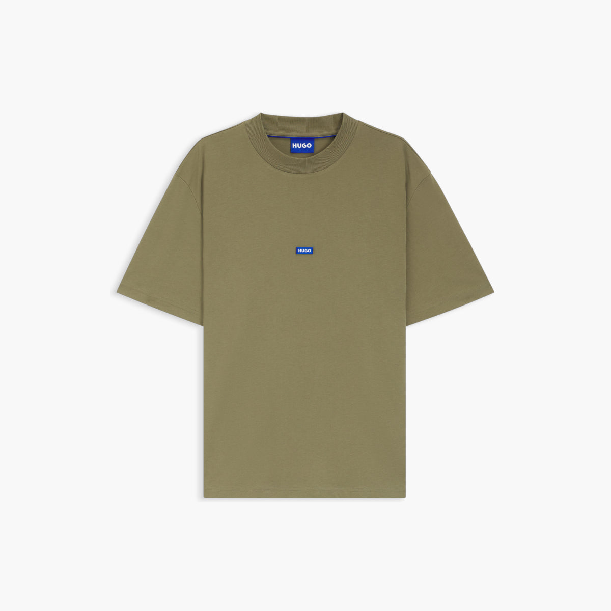 Hugo Blue Centered Logo Patch Cotton Jersey Tee | LEVISONS
