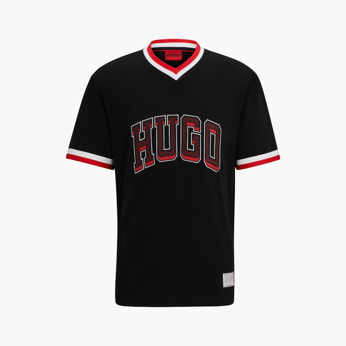 Hugo Red Cotton-Jersey Relaxed T-Shirt With Sporty Logo | LEVISONS