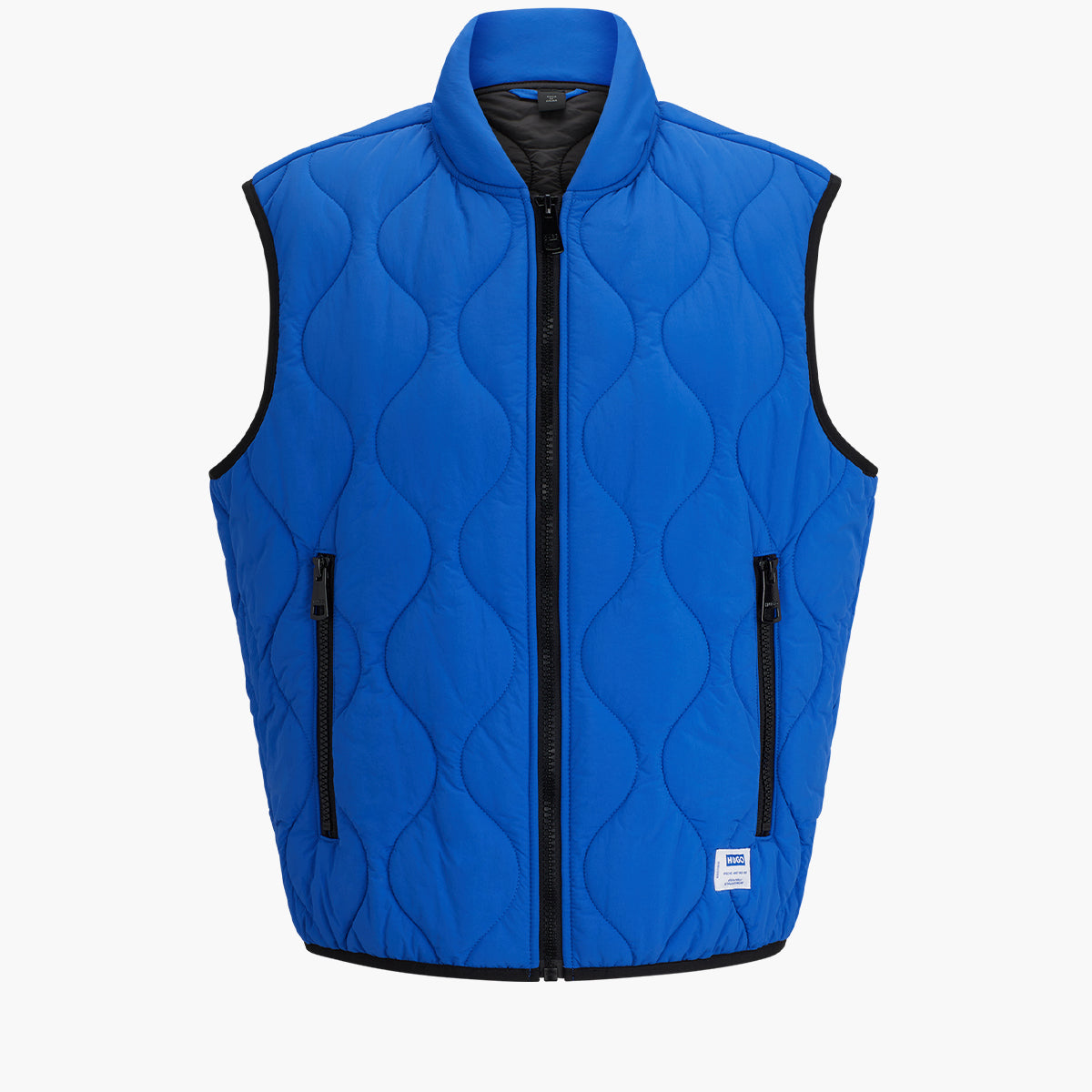 Hugo Blue Water-Repellent Quiltet Gilet With Logo Patch | LEVISONS