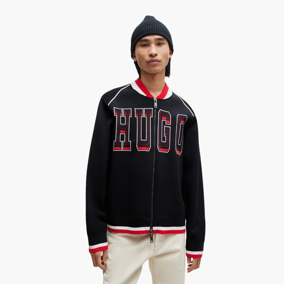 Hugo Red Relaxed-Fit Bomber Jacket With Sporty Logo | LEVISONS