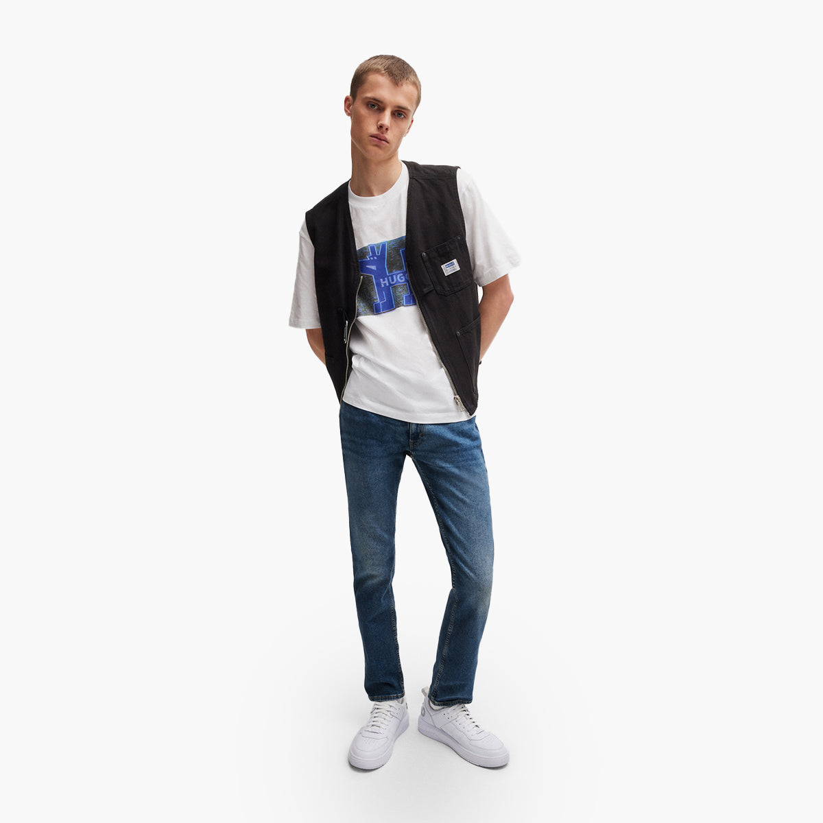 Hugo Blue Extra-Slim-Fit Jeans In Navy Stonewashed Stretch Denim | LEVISONS