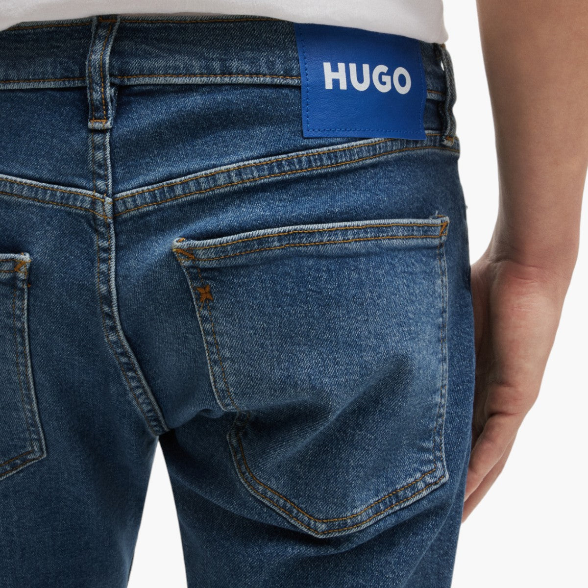 Extra Slim Fit Jeans In Navy Stonewashed Stretch Denim