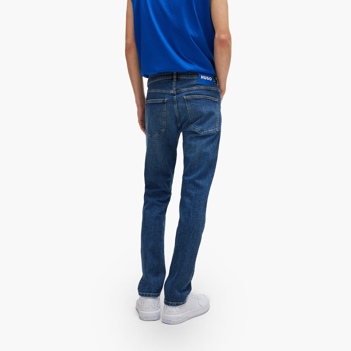 Hugo Blue Extra-Slim-Fit Jeans In Mid-Blue Stretch Denim | LEVISONS