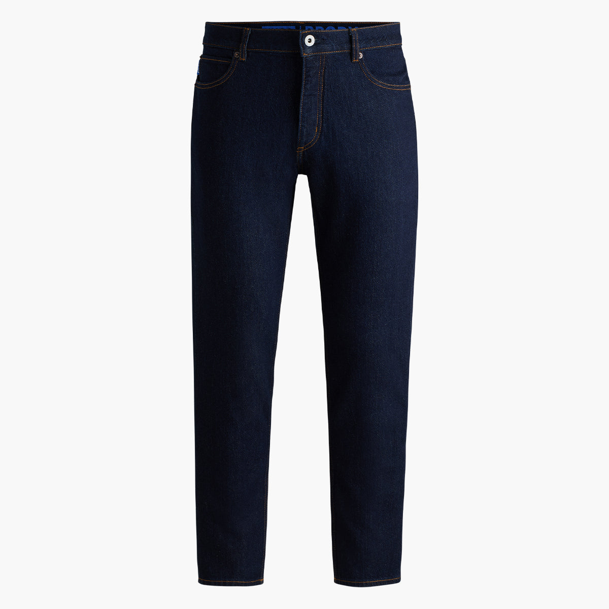 Hugo Blue Tapered-Fit Jeans In Dark-Blue Stretch Denim | LEVISONS