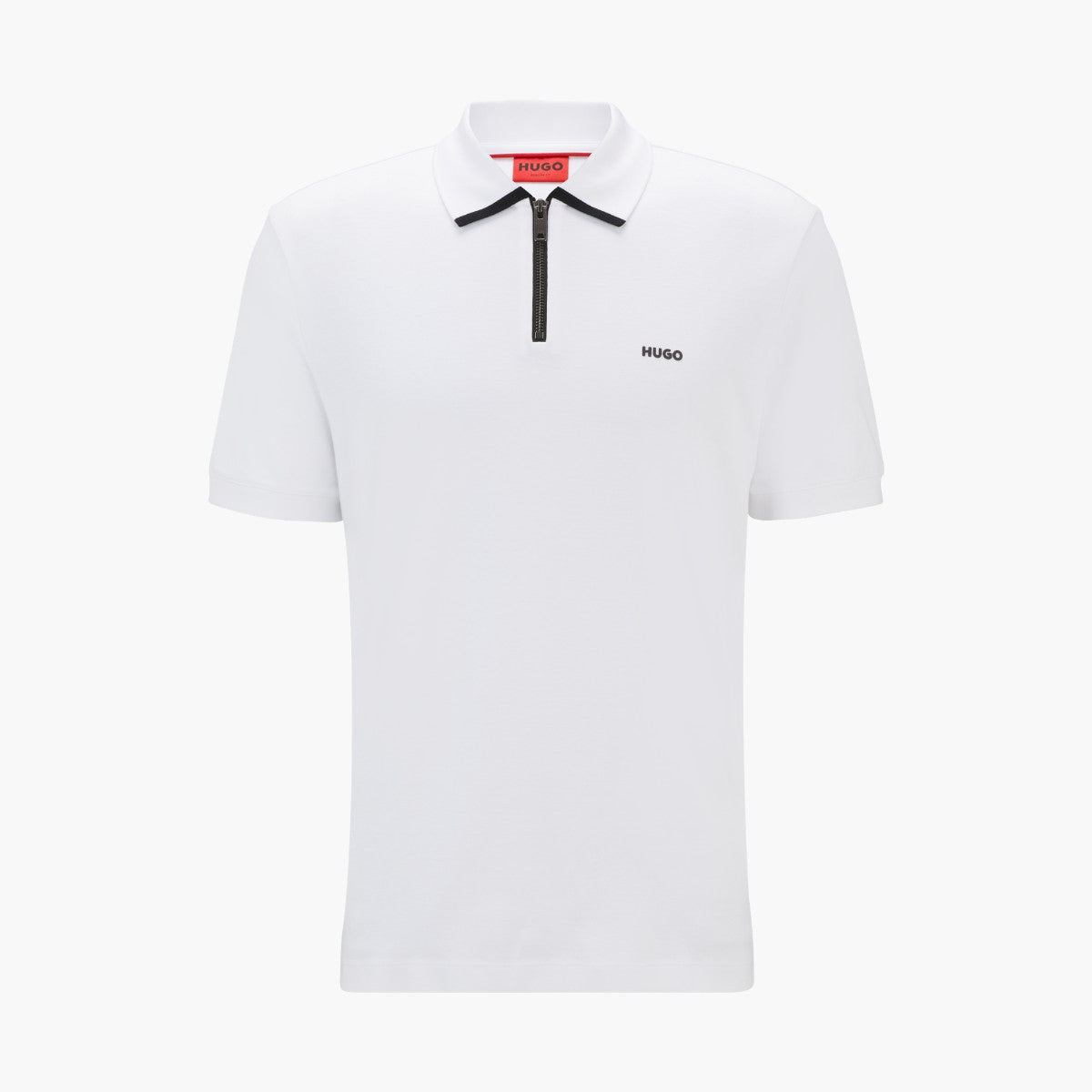 Hugo Red Cotton-Pique Polo Shirt With Contrast Logo | LEVISONS