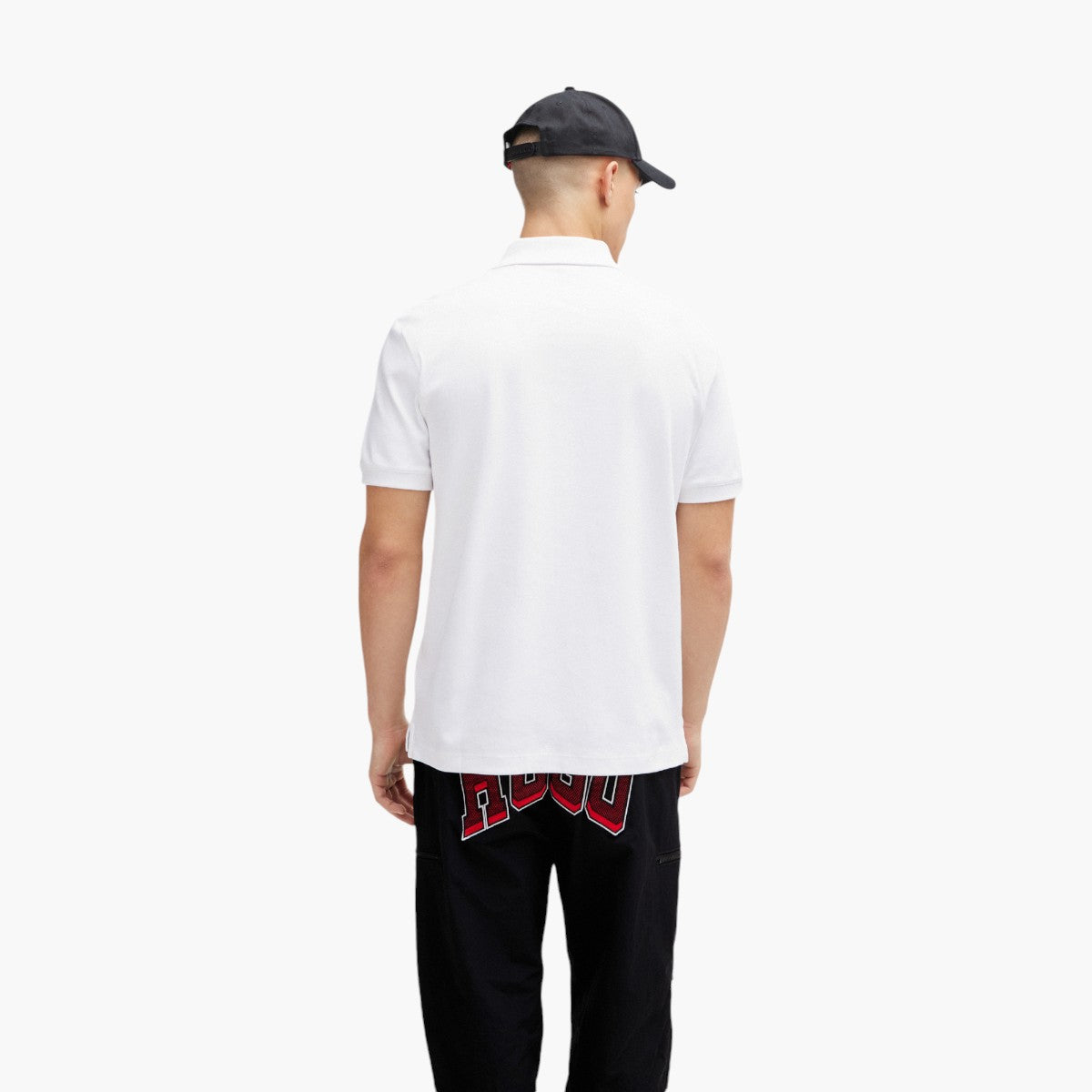 Hugo Red Cotton-Pique Polo Shirt With Contrast Logo | LEVISONS
