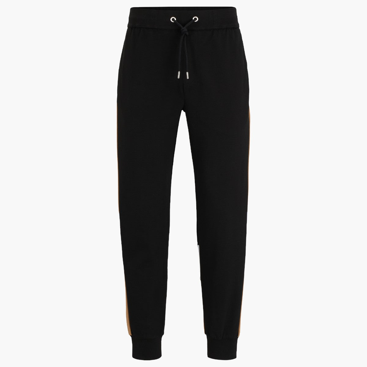 BOSS Black Cotton-Blend Tracksuit Bottoms With Colour-Blocking | LEVISONS
