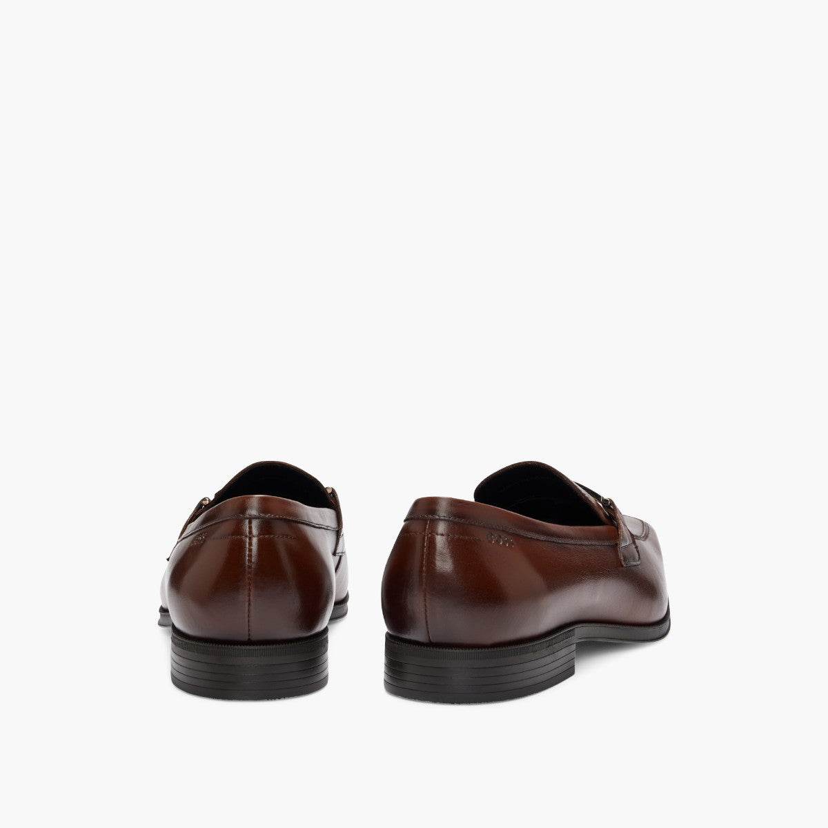 BOSS Black Leather Loafers With Branded Hardware | LEVISONS