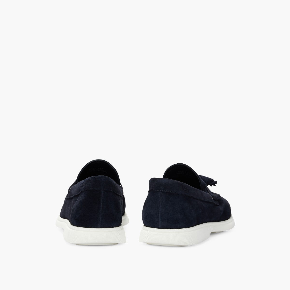 BOSS Black Suede Slip-On Loafers With Tassel Trim | LEVISONS